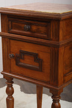 Load image into Gallery viewer, French Oak Marble Top Chevet c.1880