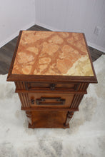 Load image into Gallery viewer, French Oak Marble Top Chevet c.1880