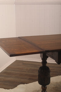 English Oak Drawleaf Table c.1930