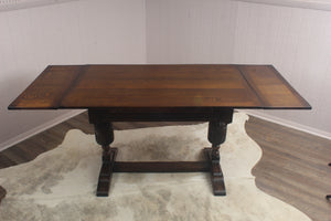 English Oak Drawleaf Table c.1930