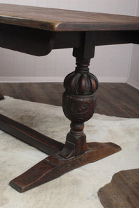 English Oak Refectory Table c.1900