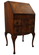 Load image into Gallery viewer, English Burl Walnut Fall Front Desk c.1900