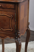 Load image into Gallery viewer, French Walnut Marble Top Chevet c.1890