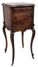 Load image into Gallery viewer, French Walnut Marble Top Chevet c.1890