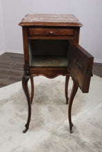 Load image into Gallery viewer, French Walnut Marble Top Chevet c.1890