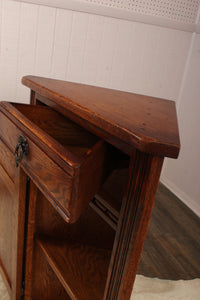 English Oak Corner Cabinet