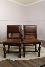 Load image into Gallery viewer, English Leather Chairs set of 6