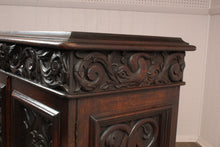 Load image into Gallery viewer, French Heavily Carved Oak Cabinet c.1880