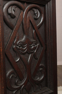 French Heavily Carved Oak Cabinet c.1880