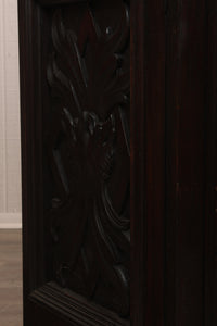 French Heavily Carved Oak Cabinet c.1880