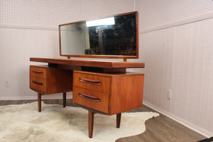 English Teak Midcentury Fresco Dressing Table by GPlan c.1960