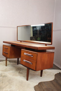 English Teak Midcentury Fresco Dressing Table by GPlan c.1960