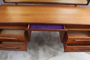 English Teak Midcentury Fresco Dressing Table by GPlan c.1960