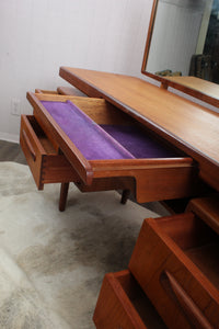 English Teak Midcentury Fresco Dressing Table by GPlan c.1960