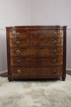 Load image into Gallery viewer, English Regency Flame Mahogany Chest c.1780