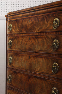 English Regency Flame Mahogany Chest c.1780