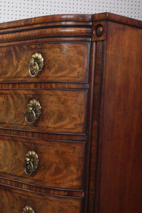 English Regency Flame Mahogany Chest c.1780