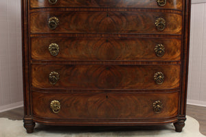 English Regency Flame Mahogany Chest c.1780