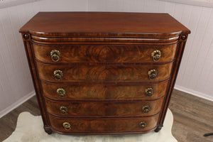 English Regency Flame Mahogany Chest c.1780