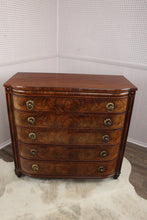 Load image into Gallery viewer, English Regency Flame Mahogany Chest c.1780