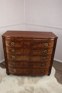 English Regency Flame Mahogany Chest c.1780