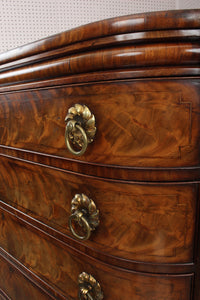 English Regency Flame Mahogany Chest c.1780