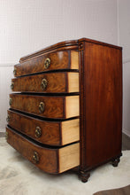 Load image into Gallery viewer, English Regency Flame Mahogany Chest c.1780