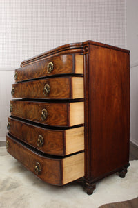 English Regency Flame Mahogany Chest c.1780