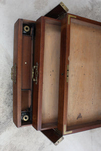 English Oak Writing Slope with Wellington Mechanism c.1900