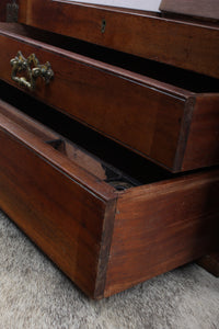 English Oak Writing Slope with Wellington Mechanism c.1900