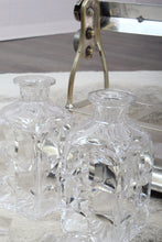 Load image into Gallery viewer, English Silver Plated Tantalus with 2 Crystal Decanters c.1918