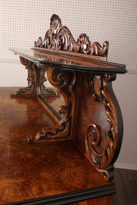 French Burl Walnut Hunt Board c.1880