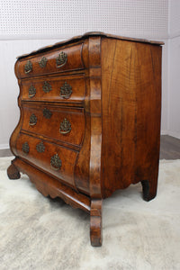 French Burl Walnut 18th Century Bombe Chest