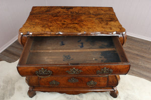 French Burl Walnut 18th Century Bombe Chest