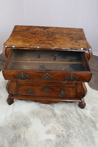 French Burl Walnut 18th Century Bombe Chest