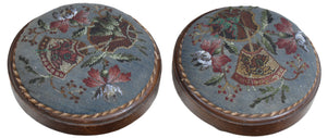 Pair Victorian Beaded Stools c.1890