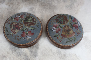 Pair Victorian Beaded Stools c.1890