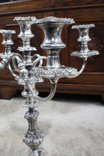 Load image into Gallery viewer, Monumental English Silverplated Candelabra dated 1902