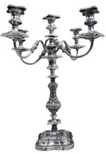 Load image into Gallery viewer, Monumental English Silverplated Candelabra dated 1902