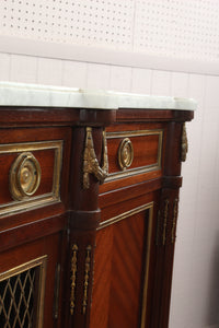 French Directoire Enfilade Marble Topped Credenza c.1950