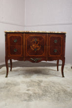 Load image into Gallery viewer, French Marble Top Inlaid Chest c.1880