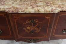 Load image into Gallery viewer, French Marble Top Inlaid Chest c.1880