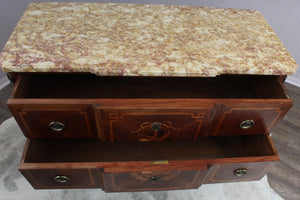 French Marble Top Inlaid Chest c.1880