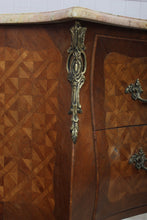 Load image into Gallery viewer, French Marquetry Marble Topped Chest c.1890