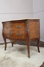 Load image into Gallery viewer, French Marquetry Marble Topped Chest c.1890