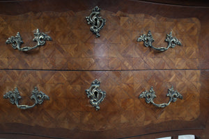 French Marquetry Marble Topped Chest c.1890