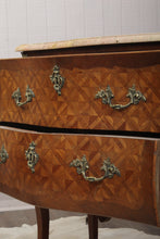 Load image into Gallery viewer, French Marquetry Marble Topped Chest c.1890