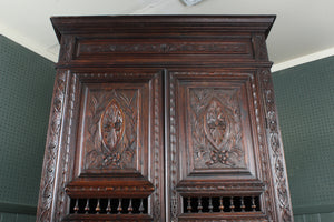 Carved Brittany French Cupboard c.1880