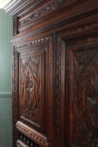 Carved Brittany French Cupboard c.1880