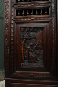 Carved Brittany French Cupboard c.1880